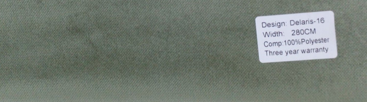 پرده آماده پانچی ، مدل مخمل دلاریس براق ، رنگ سبز زیتونی روشن ، کد Delaris-16